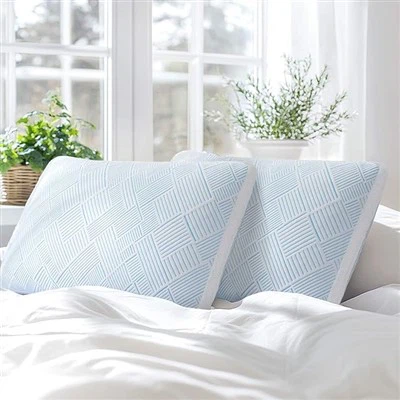 קווין סייז 2-אריזה קירור כריות קצף זיכרון במבוק (מוסמך Oeko-TEX)